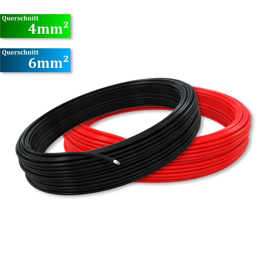 Solarkabel 100 Meter Ring, Ölflex, H1Z2Z2, 4mm² oder 6mm²