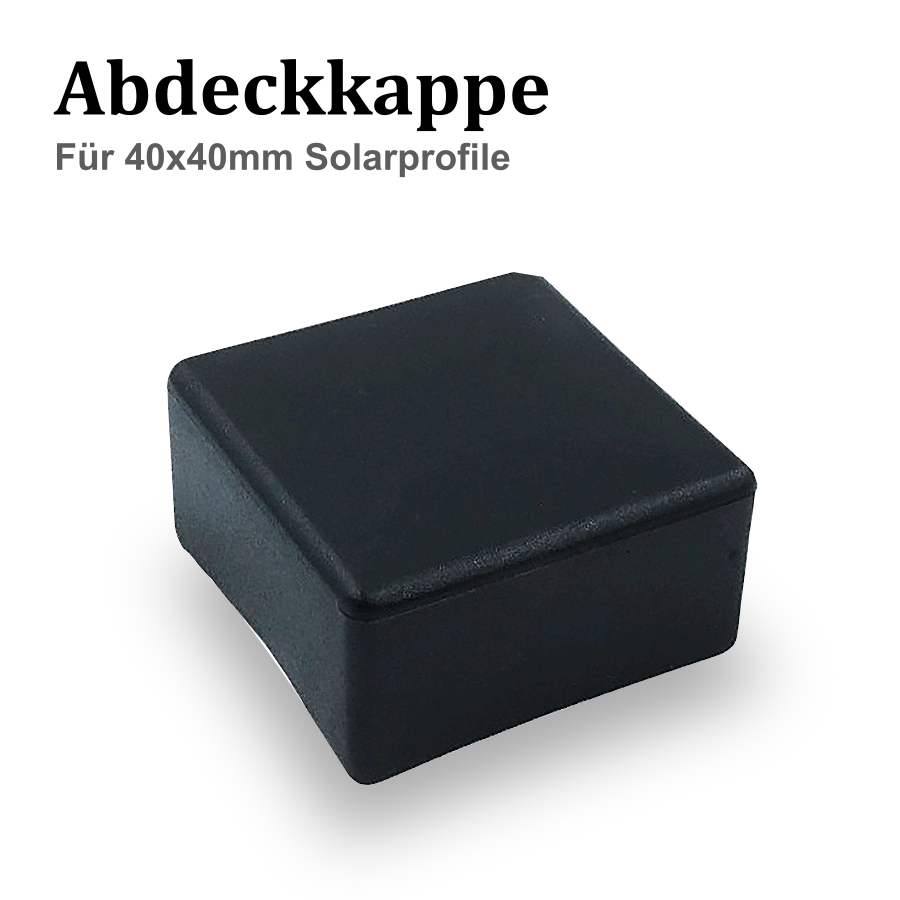 Abdeckkappe 40x40mm für Solarprofile