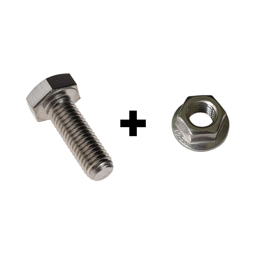 Sechskantschraube mit Sperrzahnmutter M10, Edelstahl A2