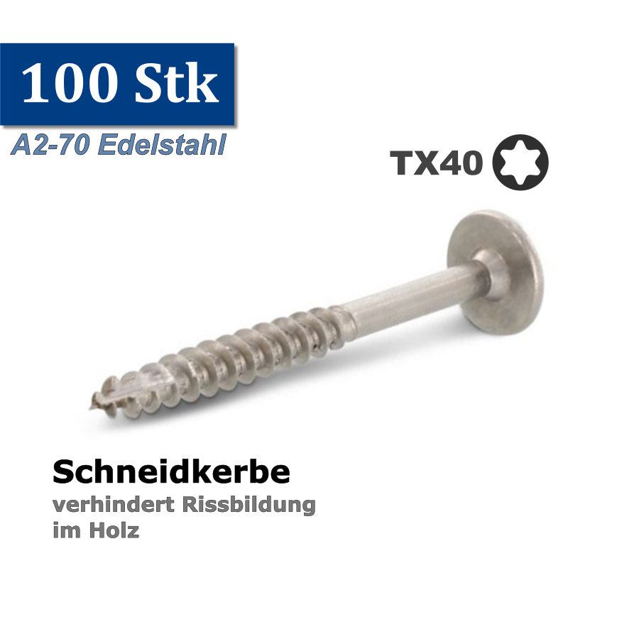 Tellerkopfschraube Ø 8mm, A2 Edelstahl