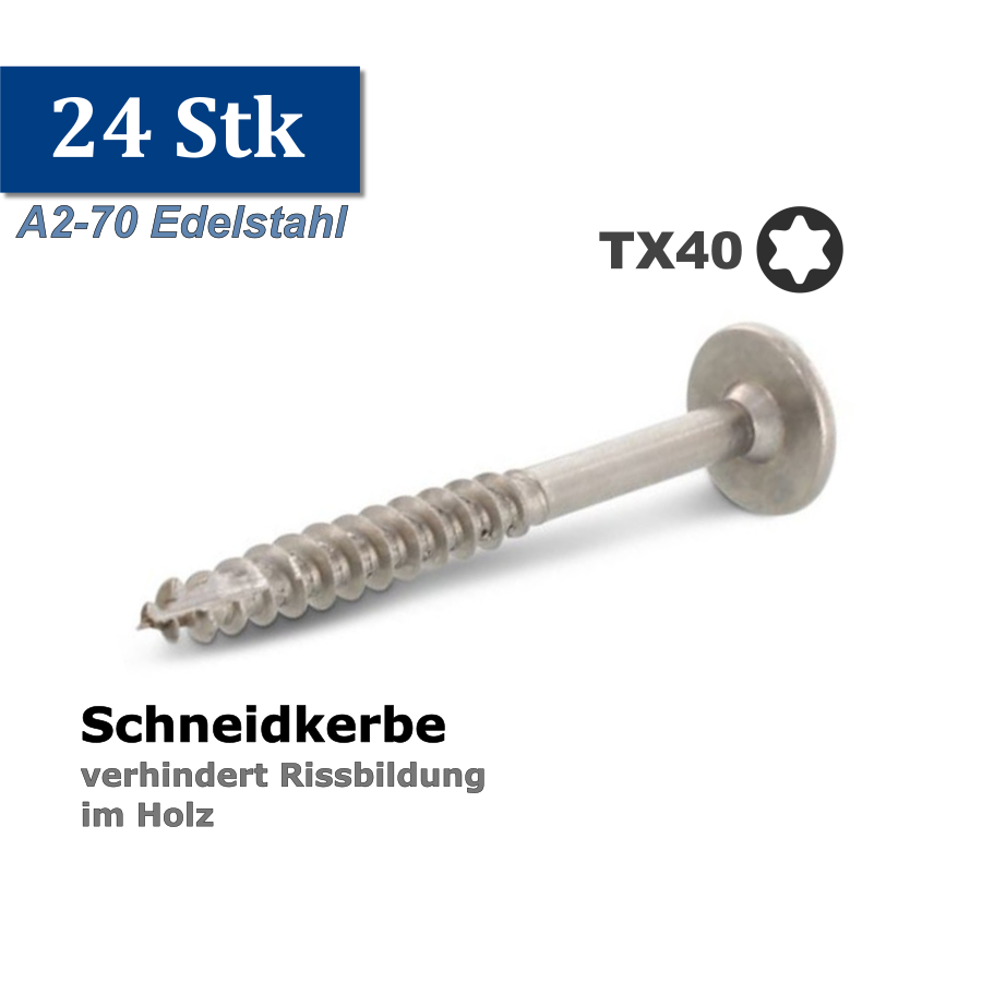 Tellerkopfschraube Ø 8mm, A2 Edelstahl