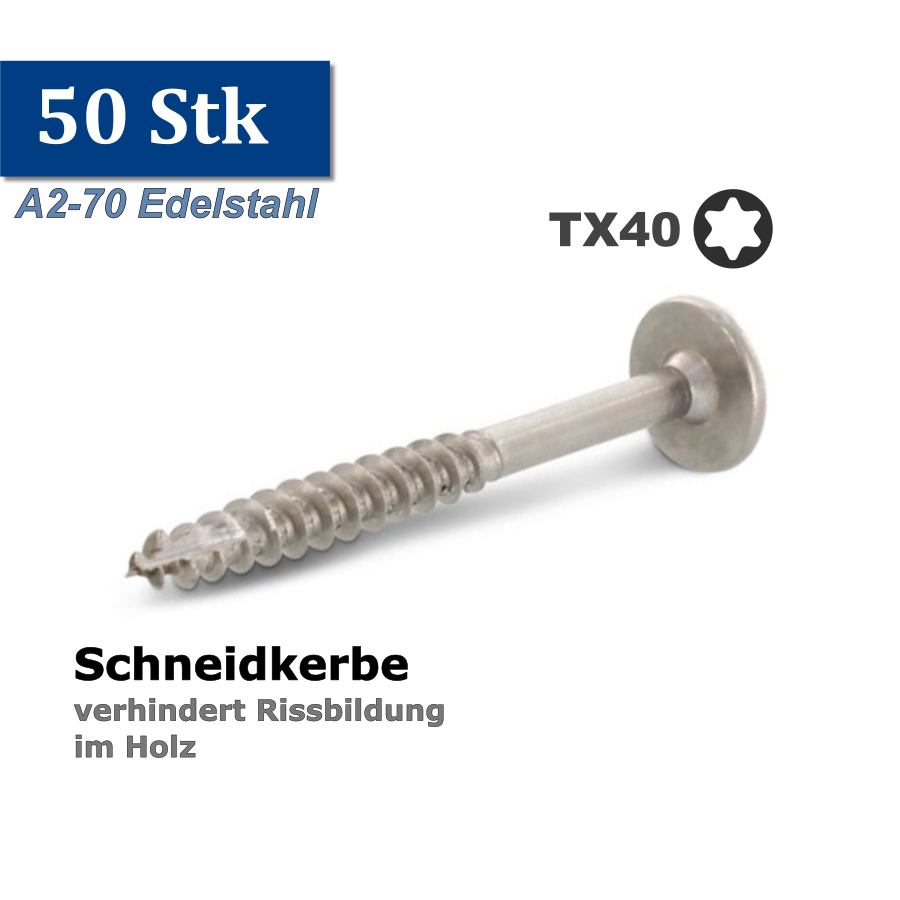 Tellerkopfschraube Ø 8mm, A2 Edelstahl