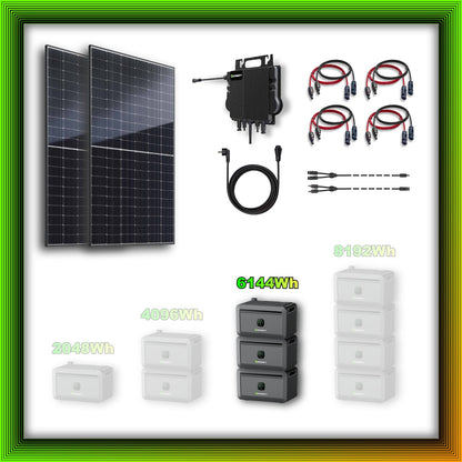 1000Wp Balkonkraftwerk mit Growatt Batteriespeicher