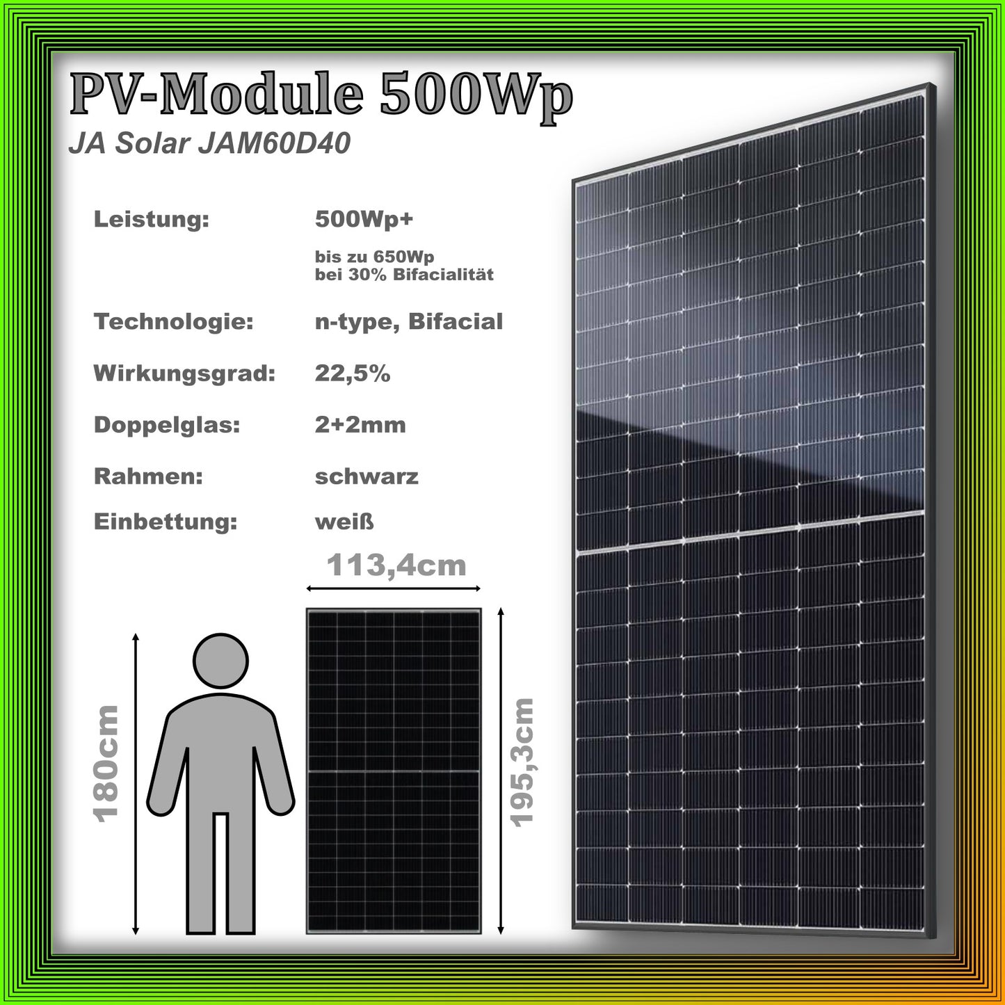 1000Wp Balkonkraftwerk mit Growatt Batteriespeicher