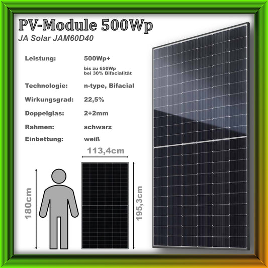1000Wp Balkonkraftwerk mit Growatt Batteriespeicher