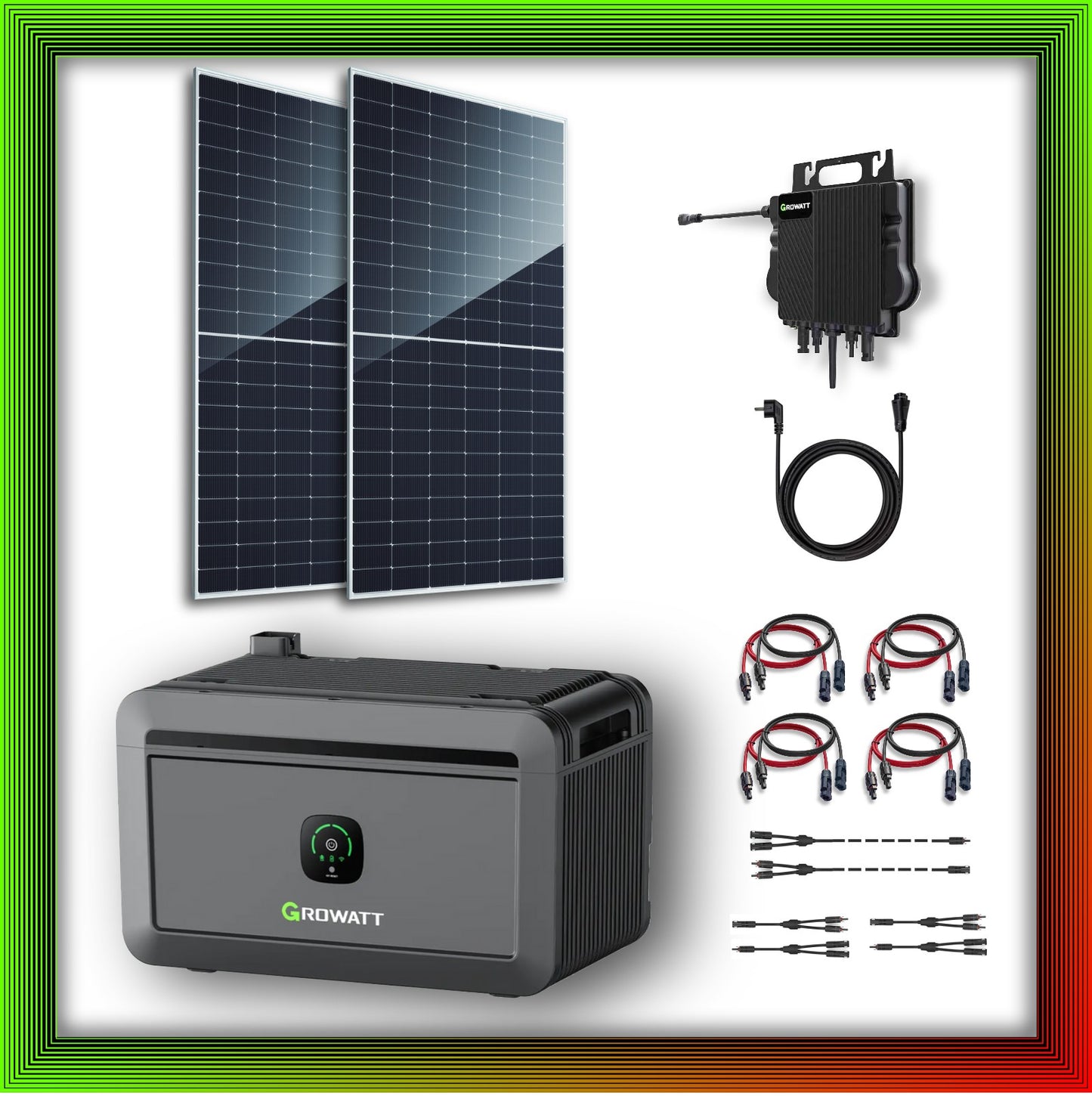 1170Wp XXL Balkonkraftwerk mit Growatt Batteriespeicher