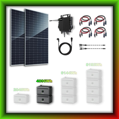 1170Wp XXL Balkonkraftwerk mit Growatt Batteriespeicher