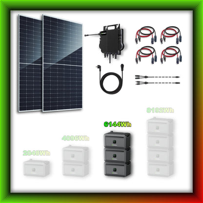 1170Wp XXL Balkonkraftwerk mit Growatt Batteriespeicher