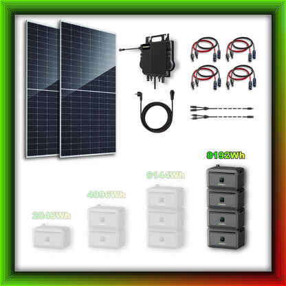 1170Wp XXL Balkonkraftwerk mit Growatt Batteriespeicher