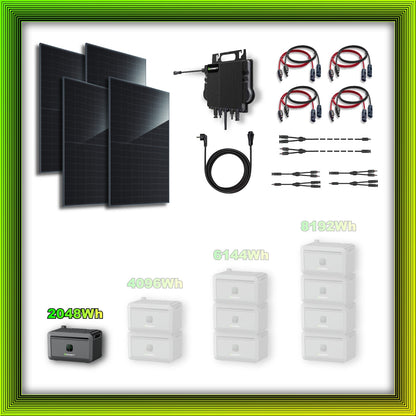 1800Wp Balkonkraftwerk mit Growatt Batteriespeicher