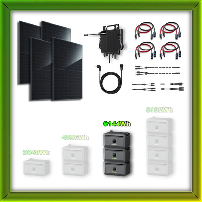 1800Wp Balkonkraftwerk mit Growatt Batteriespeicher