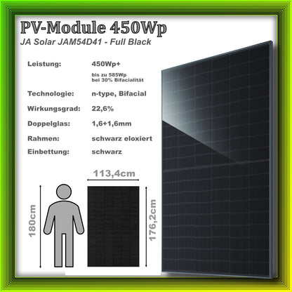 1800Wp Balkonkraftwerk mit Growatt Batteriespeicher