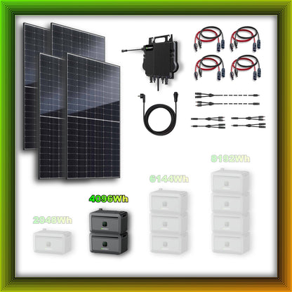 2000Wp Balkonkraftwerk mit Growatt Batteriespeicher