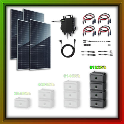 2340Wp XXL Balkonkraftwerk mit Growatt Batteriespeicher