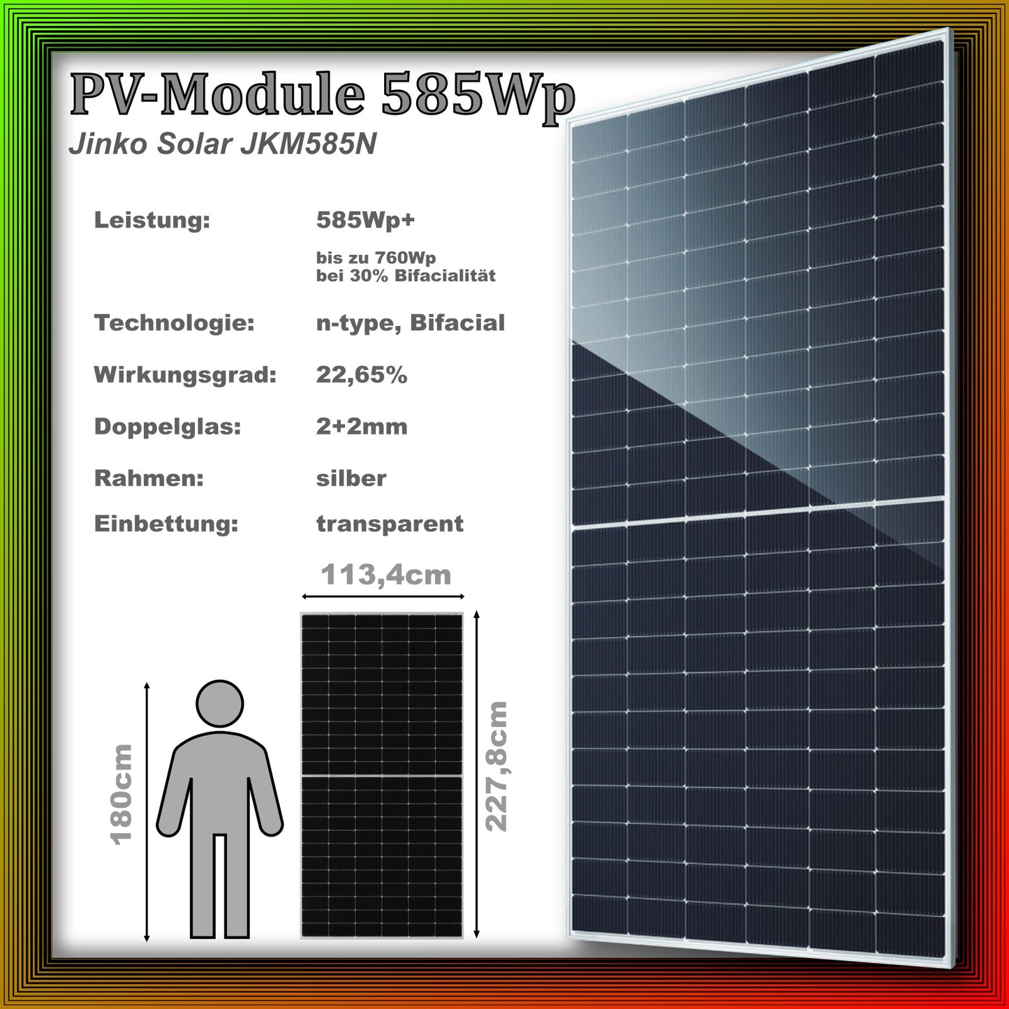2340Wp XXL Balkonkraftwerk mit Growatt Batteriespeicher