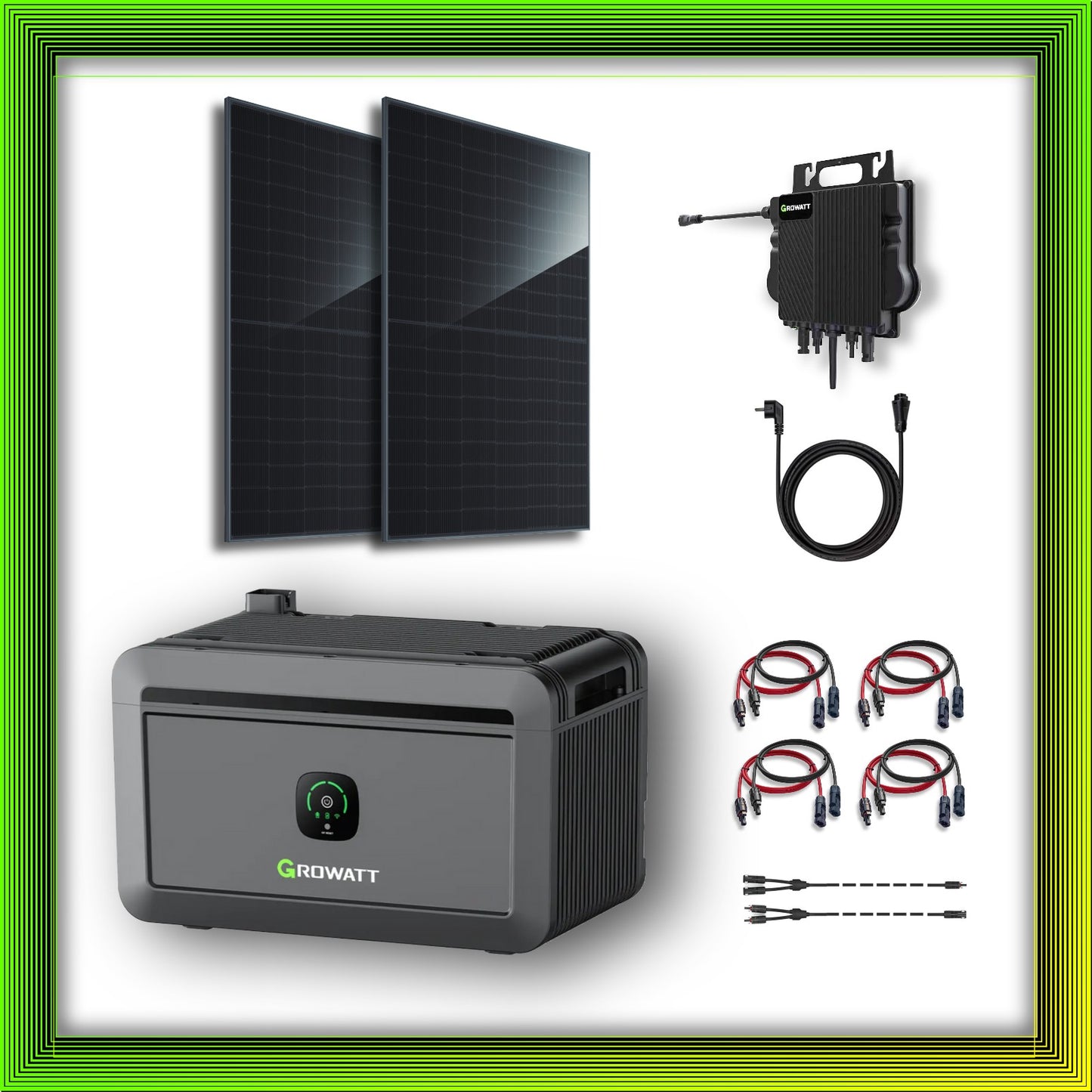 900Wp Balkonkraftwerk mit Growatt Batteriespeicher