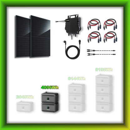 900Wp Balkonkraftwerk mit Growatt Batteriespeicher