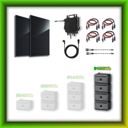 900Wp Balkonkraftwerk mit Growatt Batteriespeicher