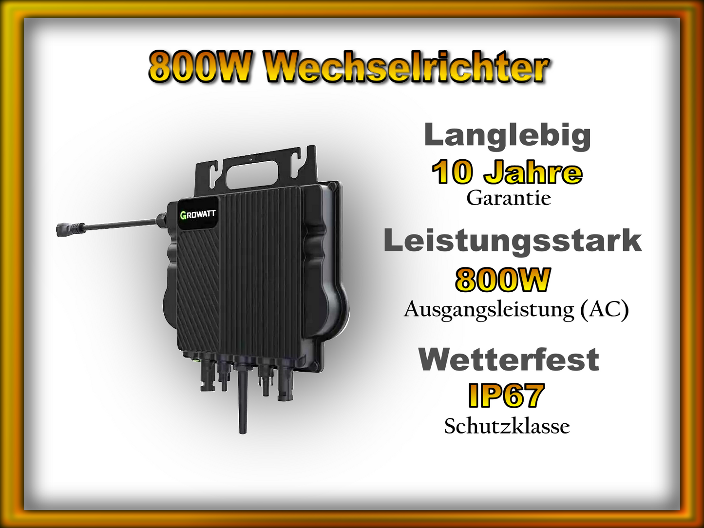 Balkonkraftwerk "Maximus" mit 2048Wh Speicher (1170Wp/800W)