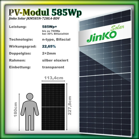Balkonkraftwerk "Quadrant" XXL 2380/2000 Silver Frame