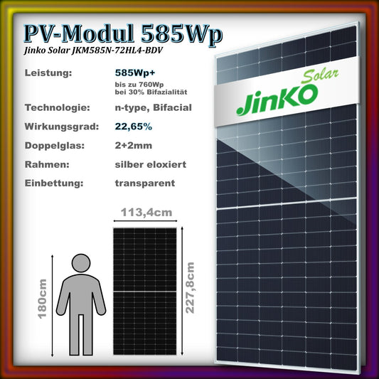 Balkonkraftwerk 1170er "GIGANTE" Silver Frame