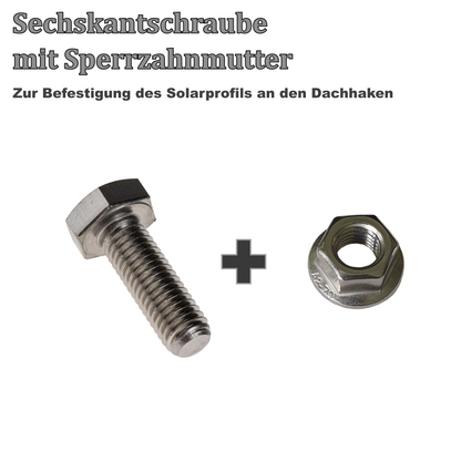 Sechskantschraube mit Sperrzahnmutter M10, Edelstahl A2