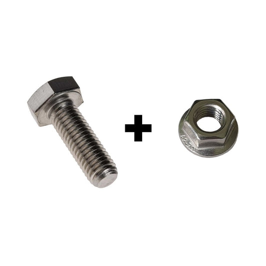 Sechskantschraube mit Sperrzahnmutter M10, Edelstahl A2