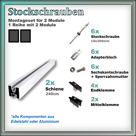 Haltersets Blechdach Stockschrauben