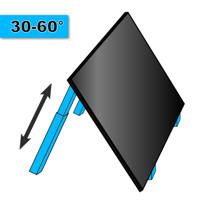 30-60° Teleskophalterung Flachdach oder Fassade