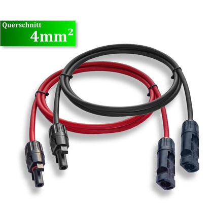 MC4 Solarkabel (Paar), 1-30 Meter, 4mm² / 6mm²