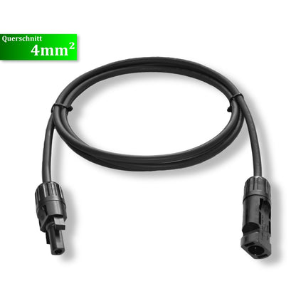 MC4 Solarkabel (Einzeln) mit Stecker, 4/6mm², 1-30 Meter