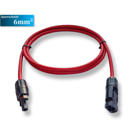 MC4 Solarkabel (Einzeln) mit Stecker, 4/6mm², 1-30 Meter