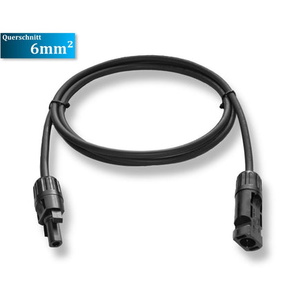 MC4 Solarkabel (Einzeln) mit Stecker, 4/6mm², 1-30 Meter