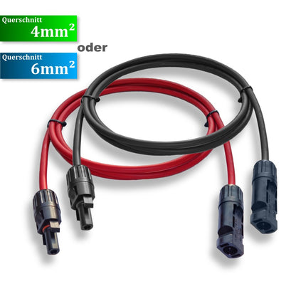 MC4 Solarkabel (Paar), 1-30 Meter, 4mm² / 6mm²
