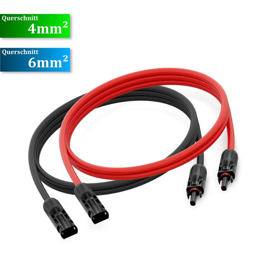 MC4 Solarkabel (Paar), 1-30 Meter, 4mm² / 6mm²
